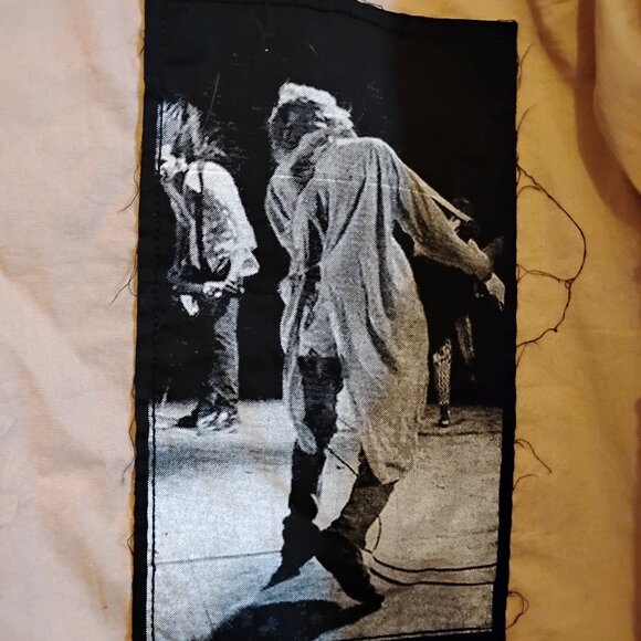 Vintage Cream Nirvana Kurt Cobain Button Up Long Sleeve Shirt XL Open Grunge - Picture 8 of 9